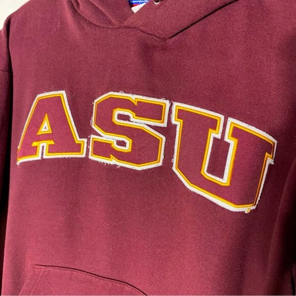 Vintage Champion Burgundy ASU Arizona State University Sun Devils Hoodie L - Picture 6 of 16